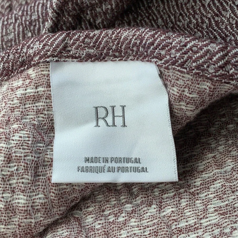 RH Esme Linen Cotton Weave Standard Sham Wine Lux Bedding Restoration Hardware